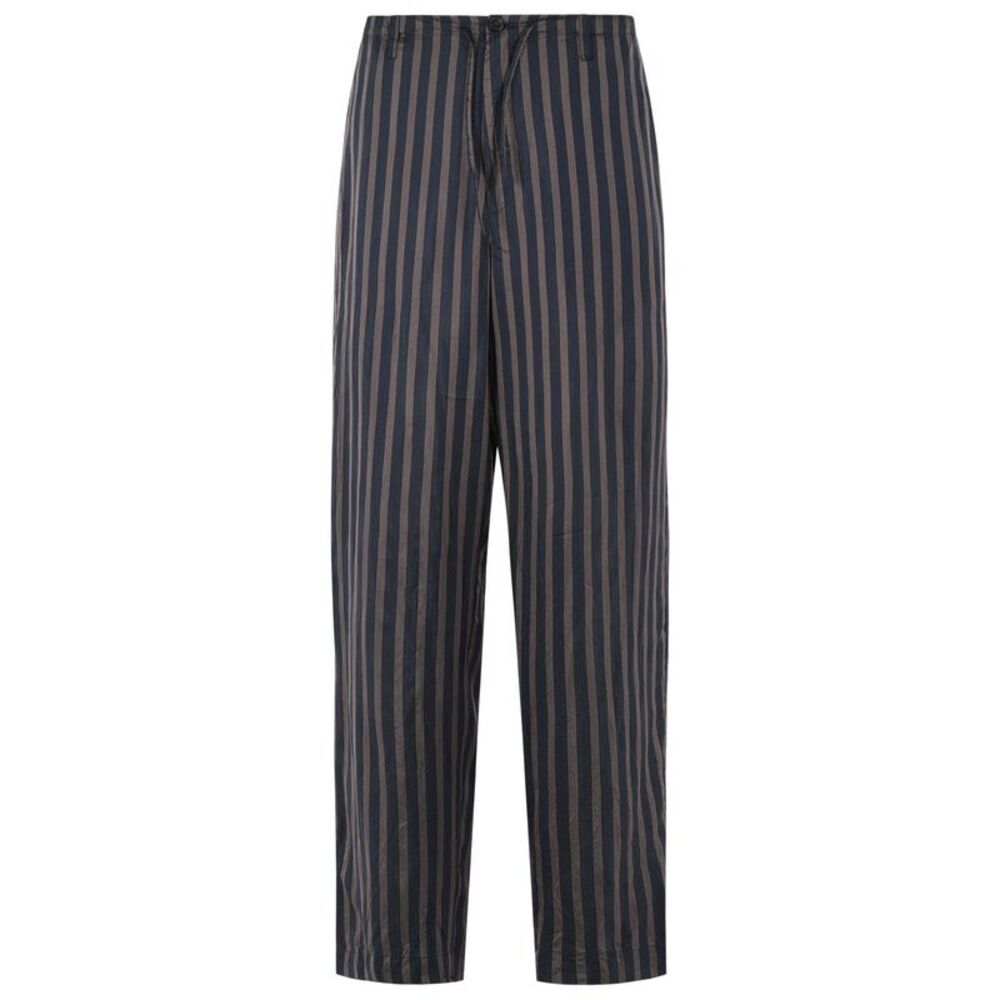 Dries Van Noten 'Penny' Navy Cupro Pants Men
